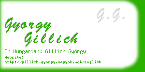 gyorgy gillich business card
